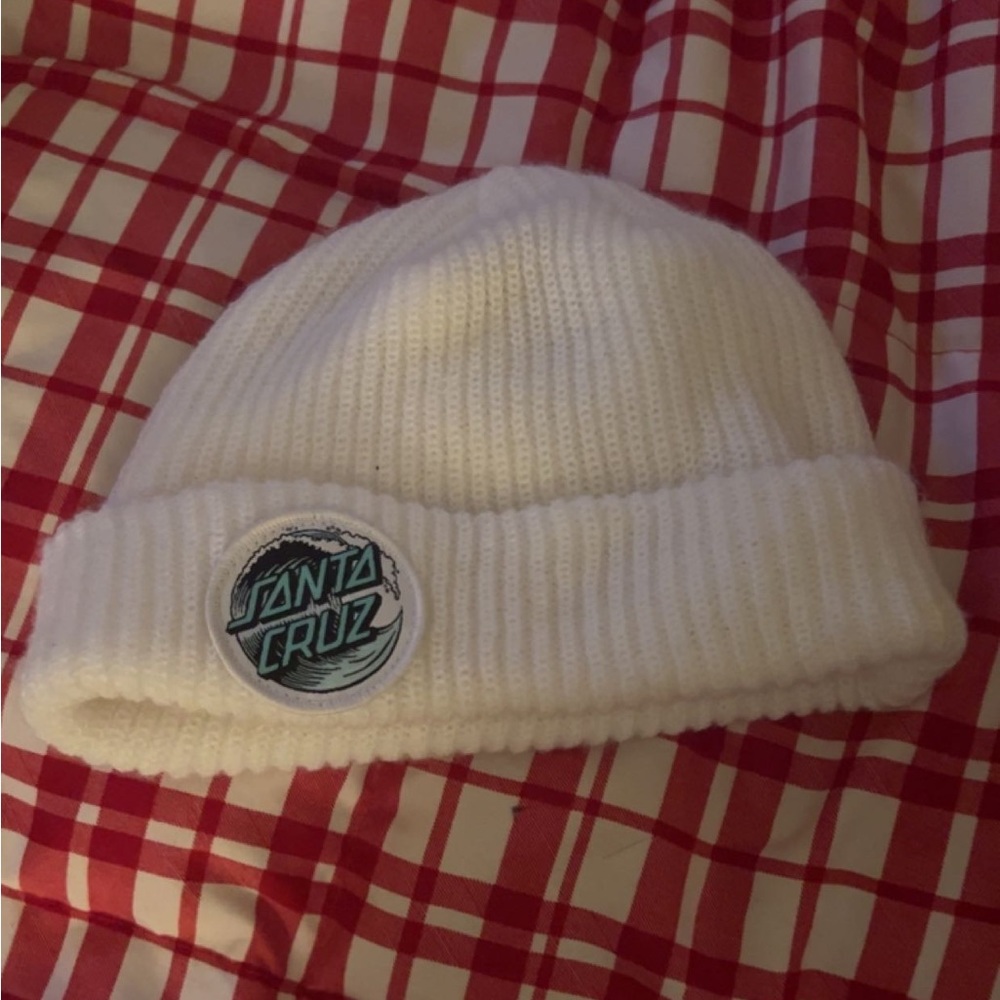 White Santa Cruz Beanie, new